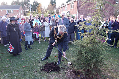 Lord Mayor planting tree